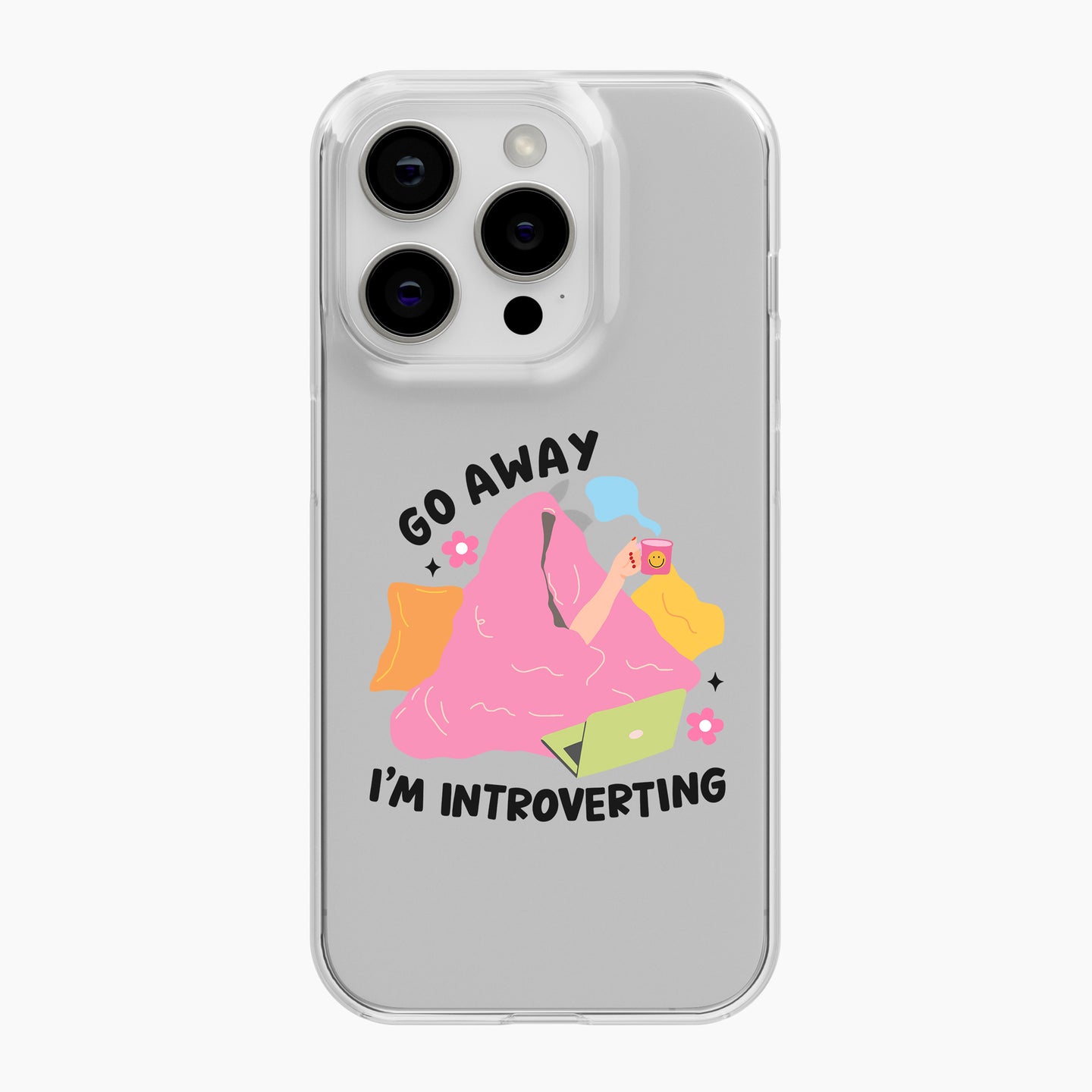 I'm Introverting - Clear Phone Case