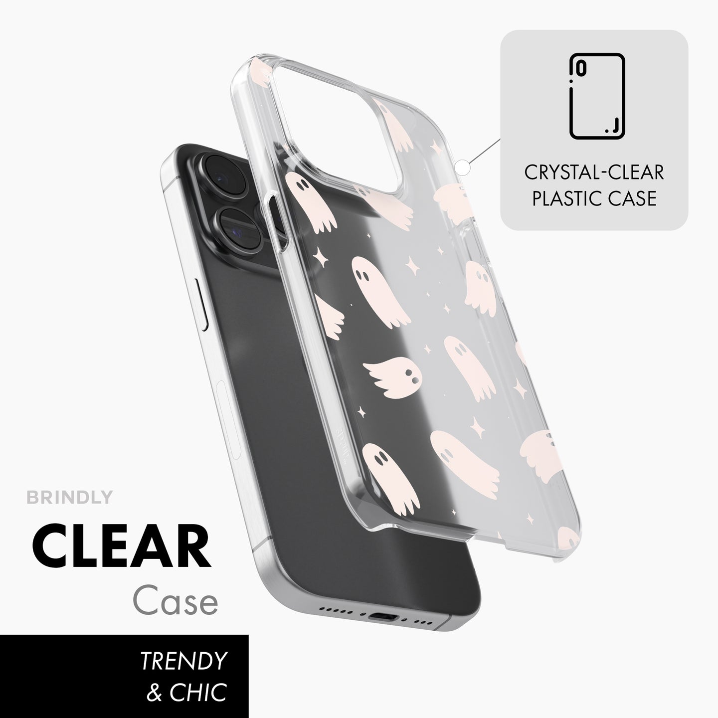 Cute Boo - Clear Phone Case