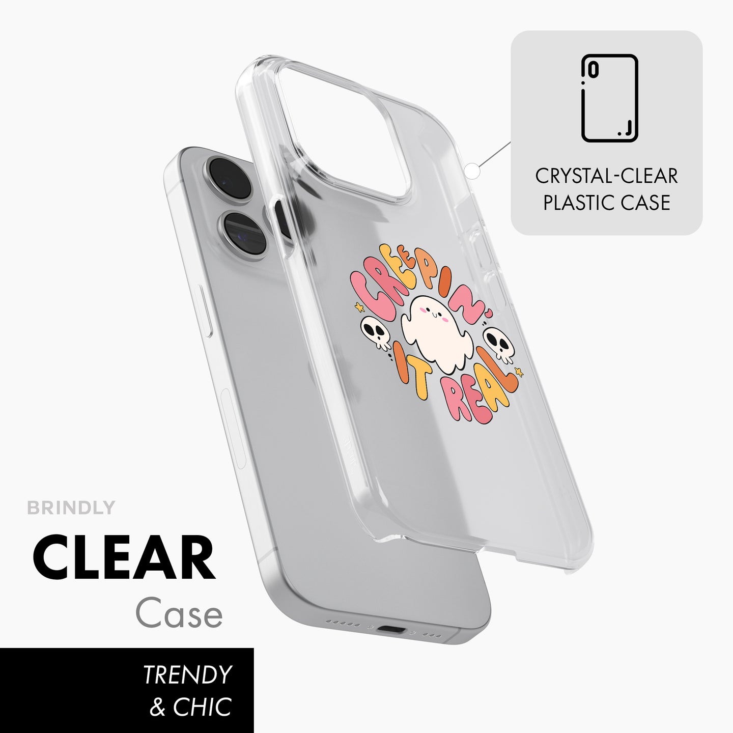 Creepin' It Real - Clear Phone Case