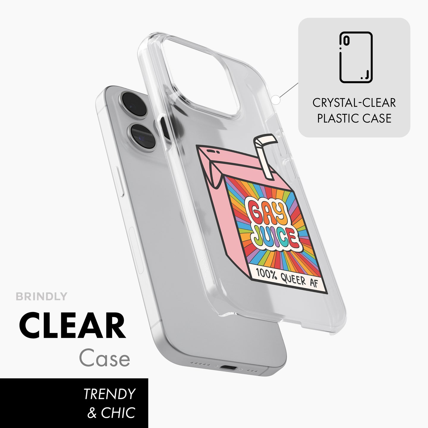 Gay Juice - Clear Phone Case