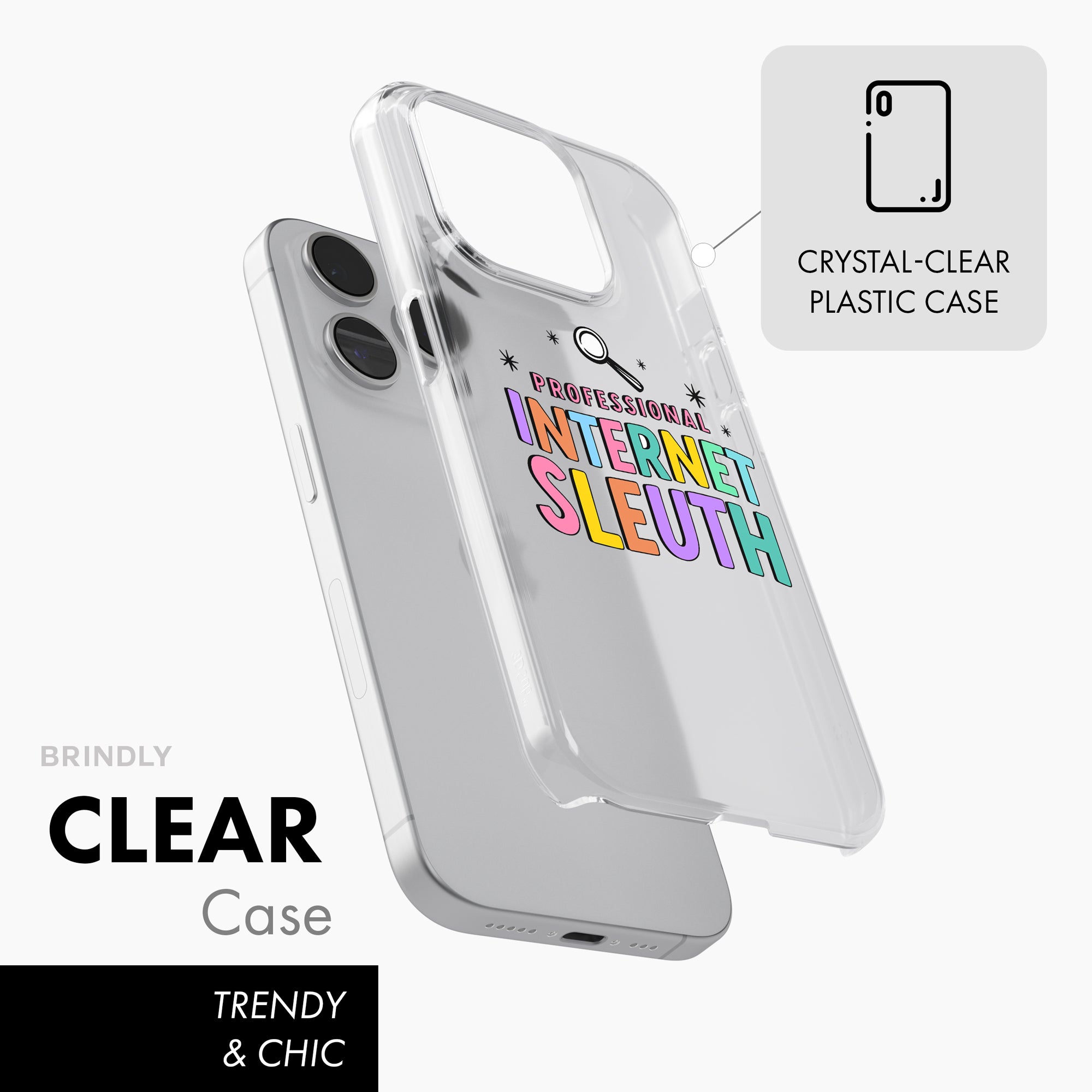 Professional Internet Sleuth - Clear Phone Case