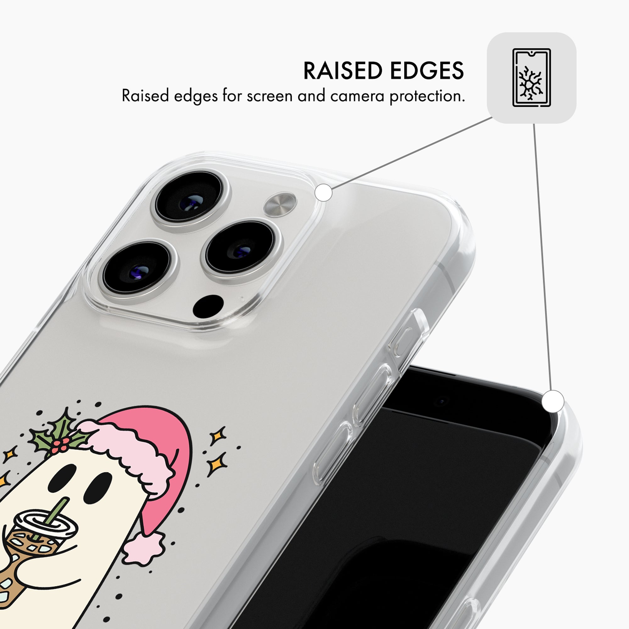 Christmas Boo - Clear Phone Case