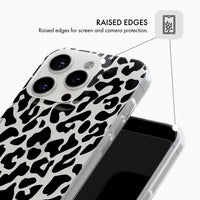 Black Leopard Print - Clear Phone Case