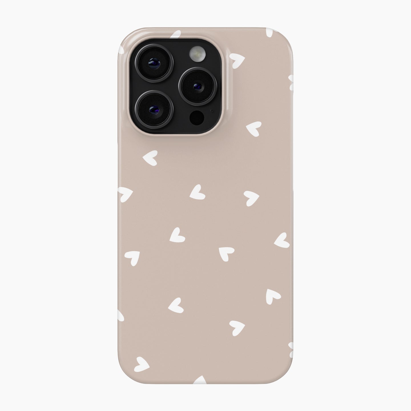 Beige Hearts - Snap Phone Case