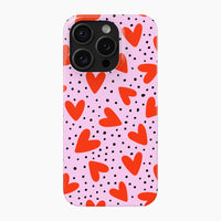 Dotty Hearts - Snap Phone Case