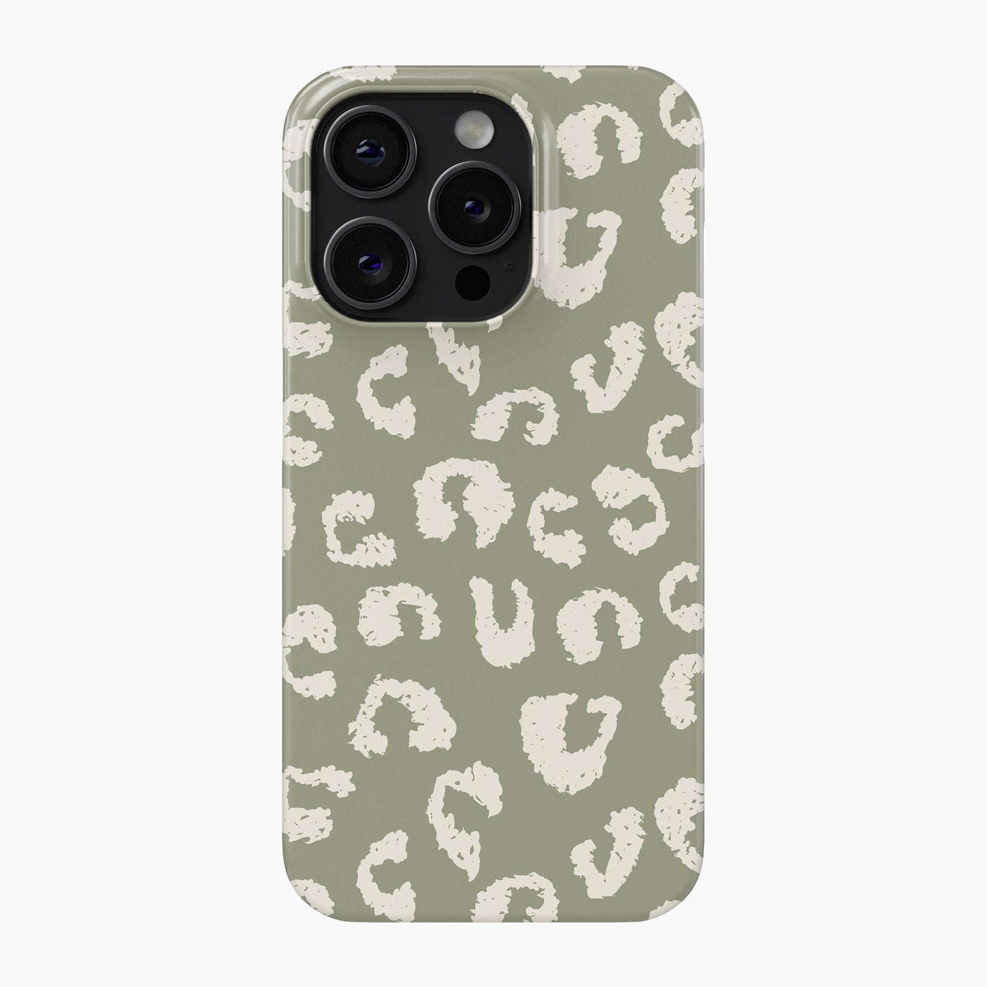 Khaki Leopard Print - Snap Phone Case
