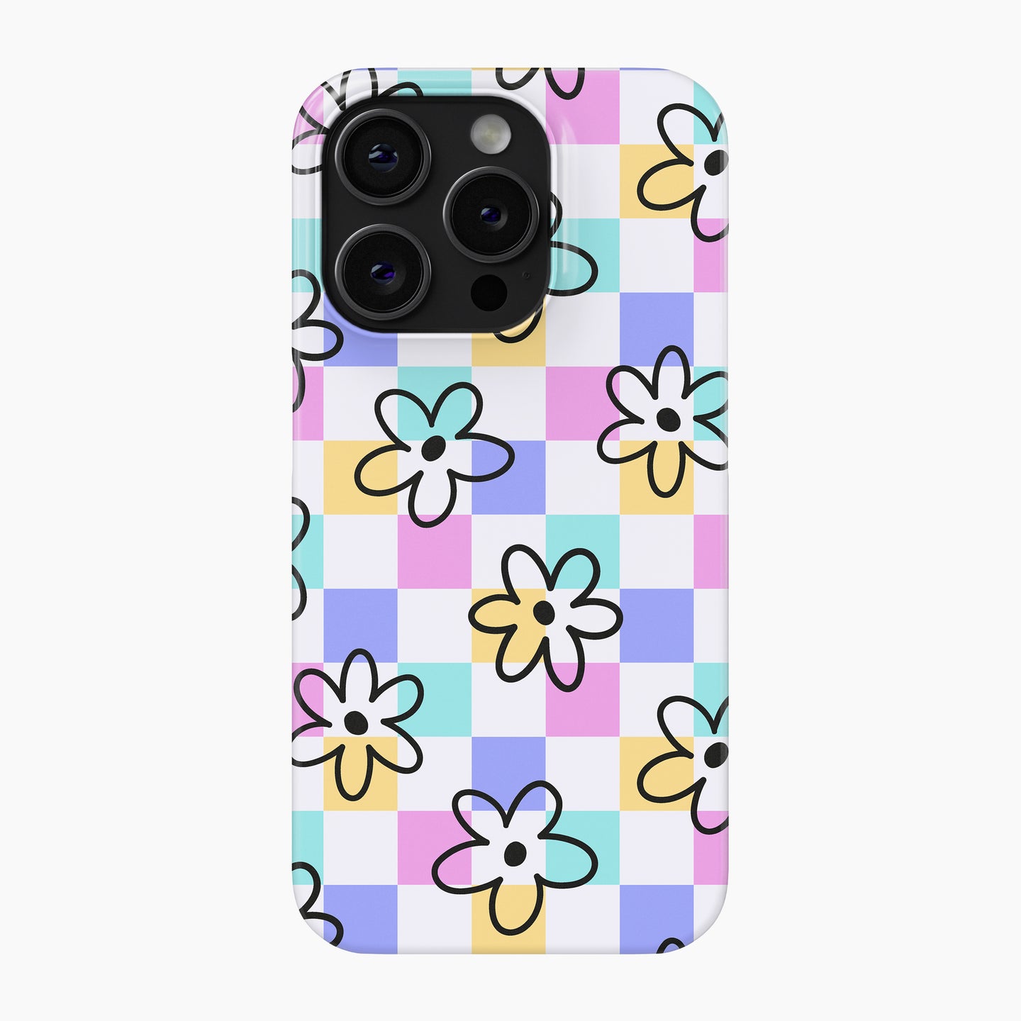 Checked Daisy - Snap Phone Case