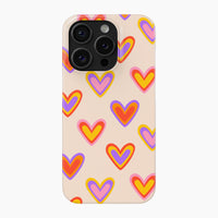 Retro Hearts - Snap Phone Case