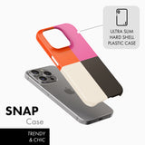 Pink, Orange, Black & Cream - Snap Phone Case