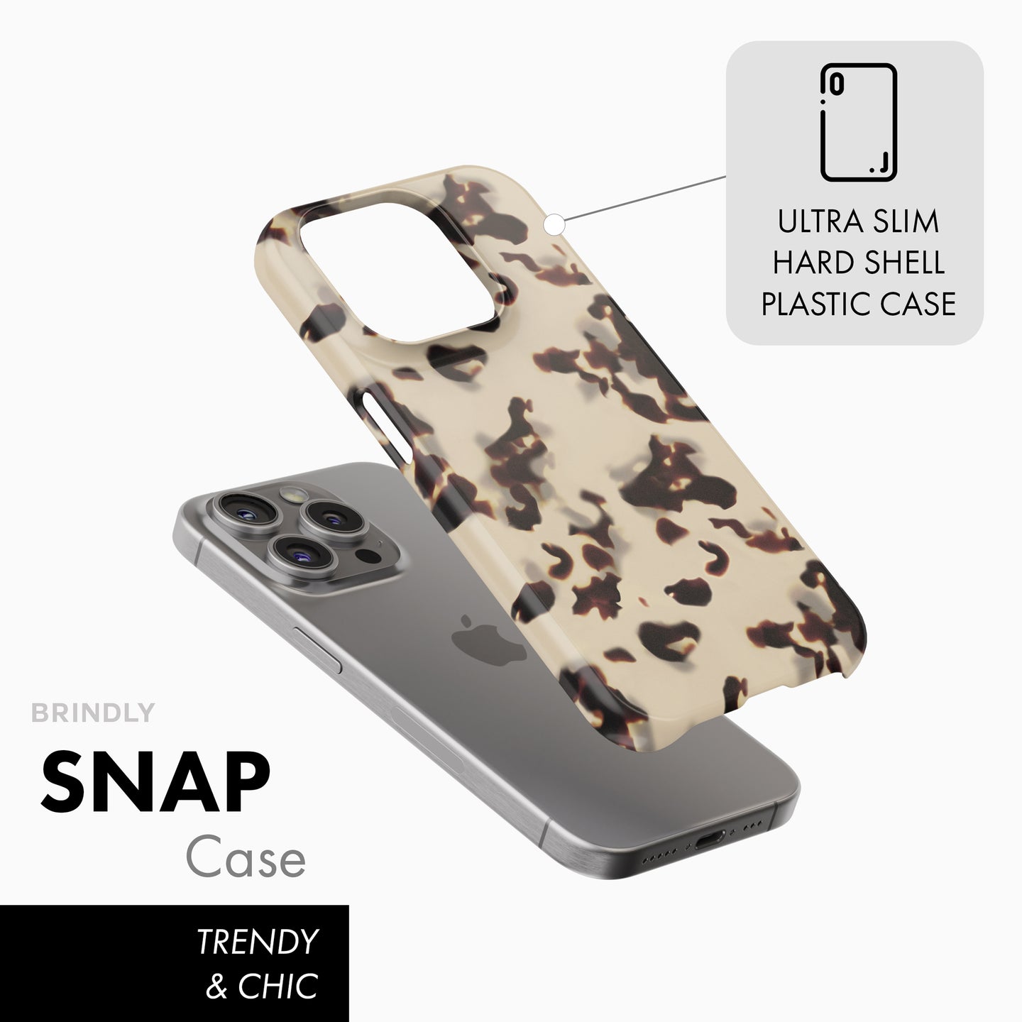 Ivory Tortoise Shell - Snap Phone Case