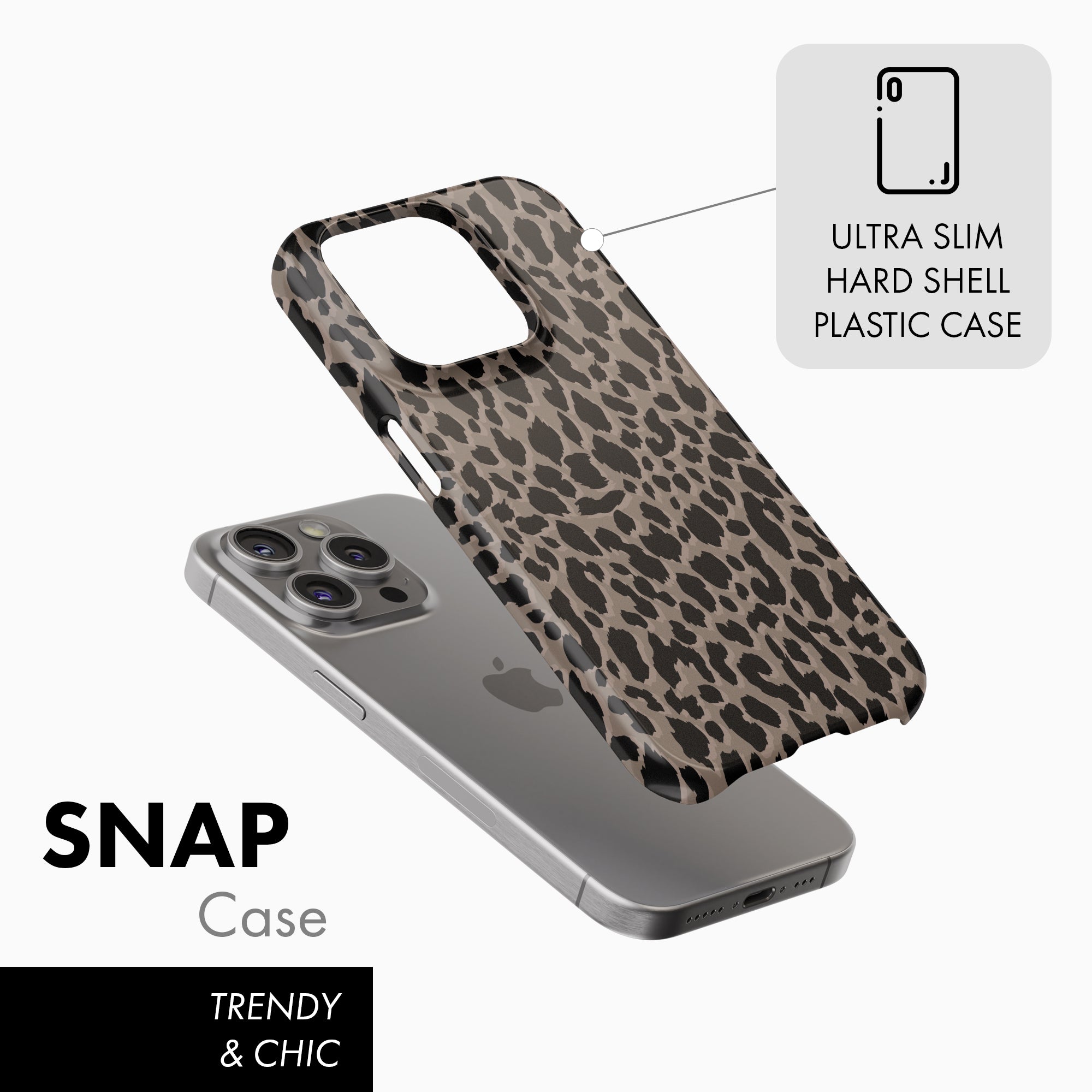 Sheer Leopard - Snap Phone Case