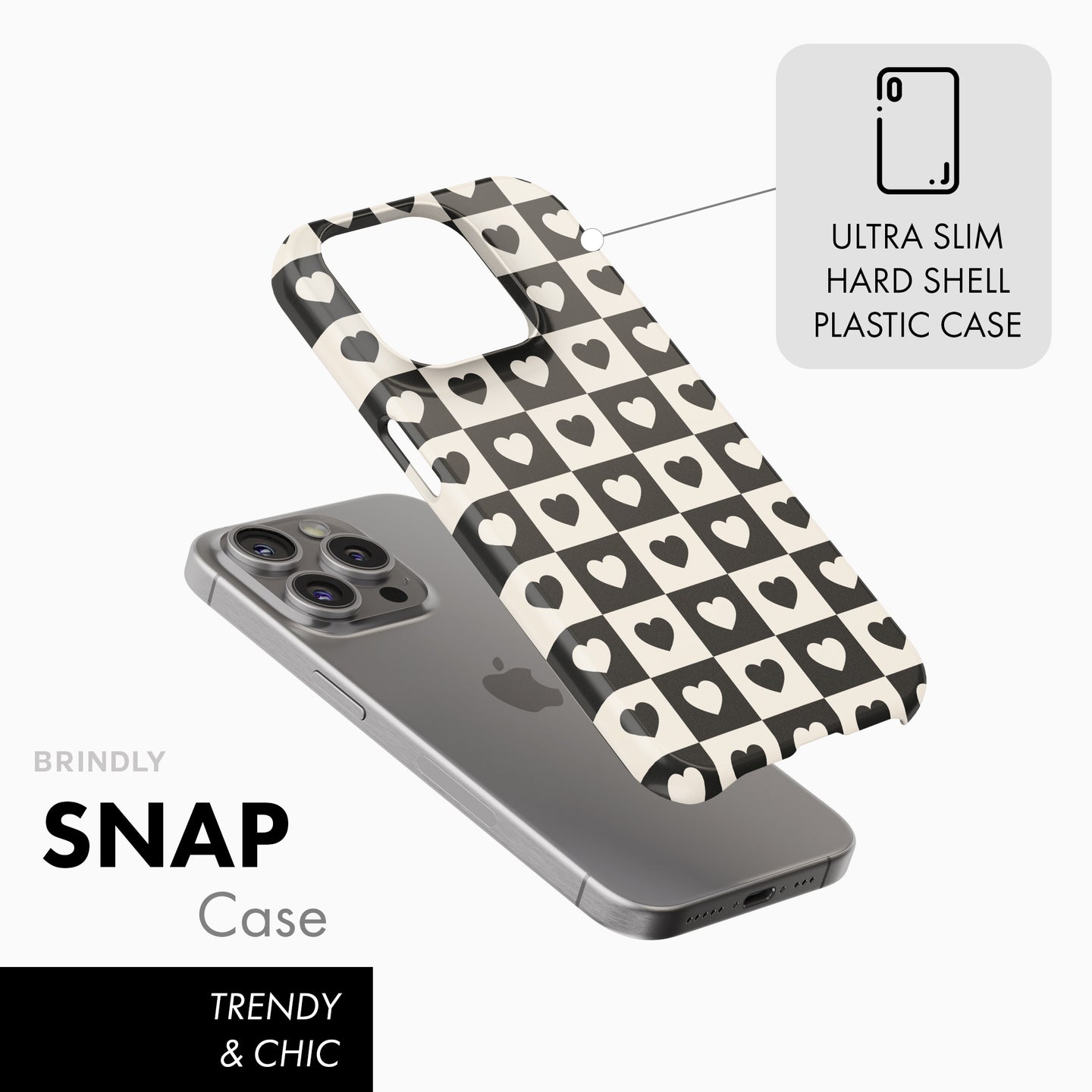 Checkered Hearts - Snap Phone Case