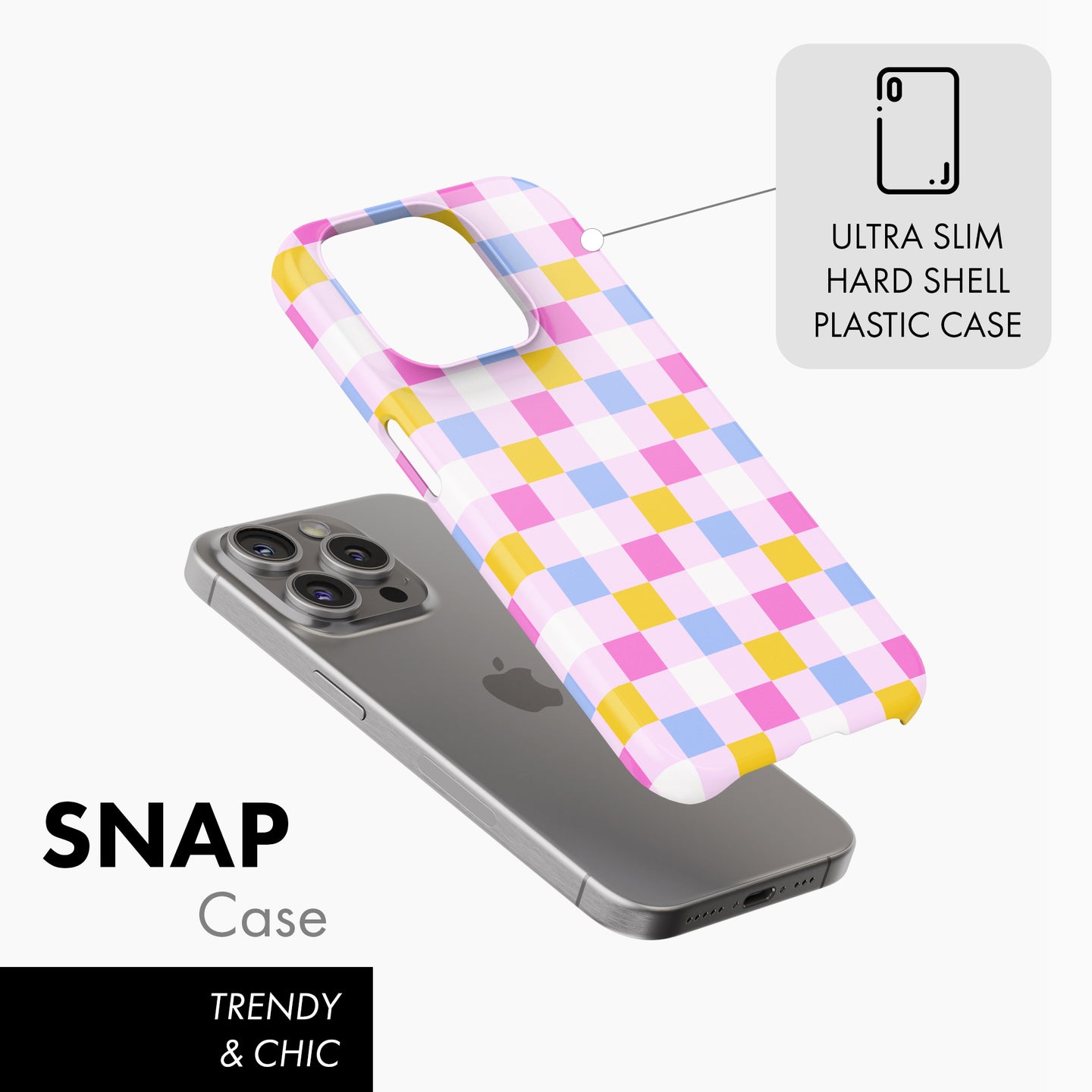 Summer Check - Snap Phone Case