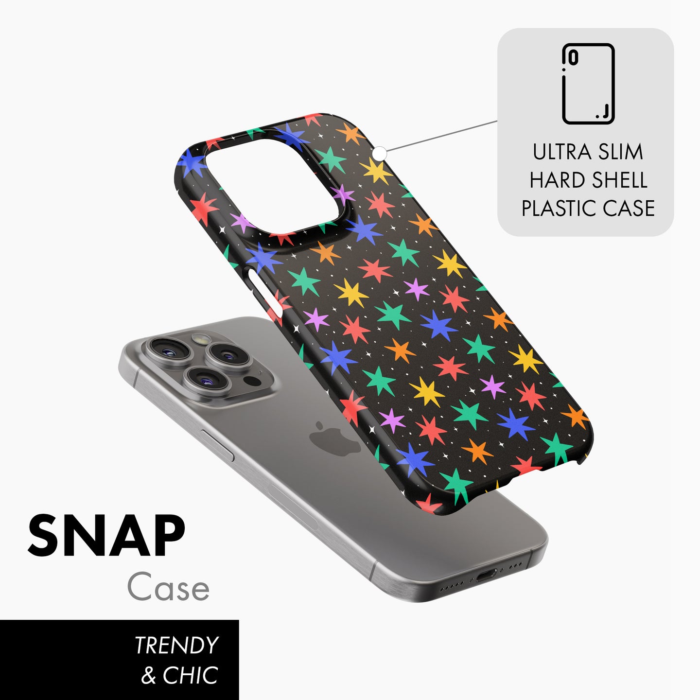 Rainbow Stars - Snap Phone Case