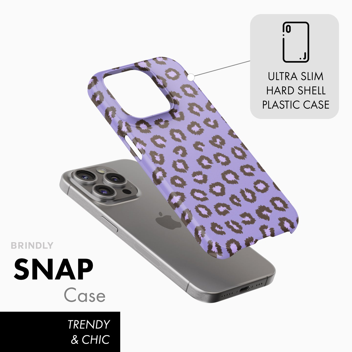 Purple Leopard - Snap Phone Case