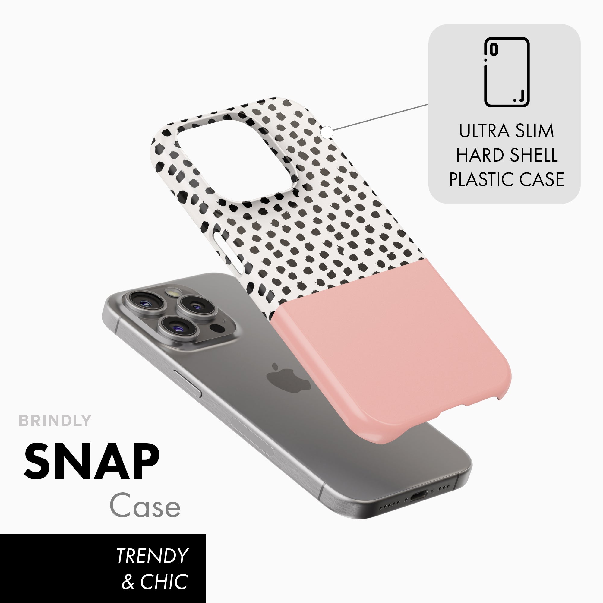 Blush Pink Polka Dot - Snap Phone Case