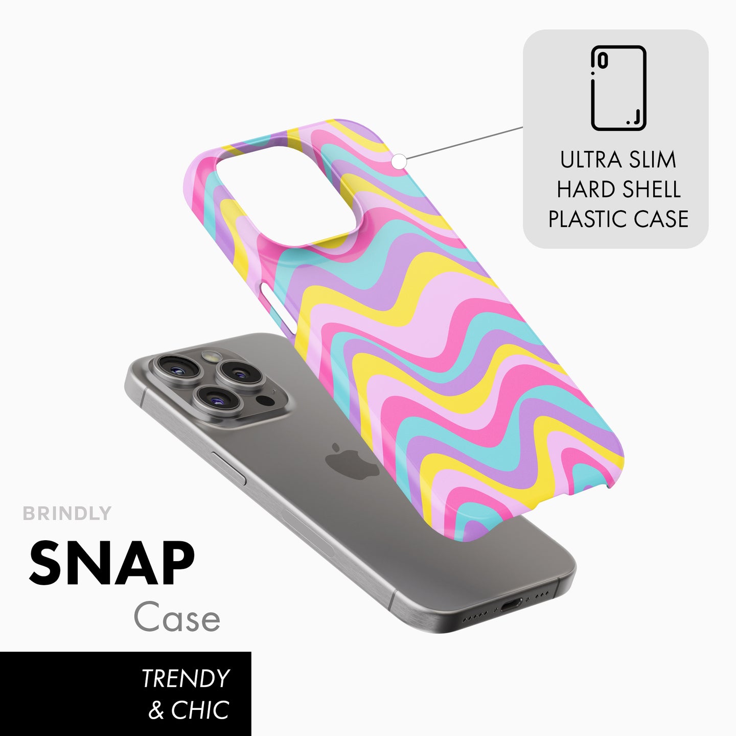 Wavy Rainbow - Snap Phone Case