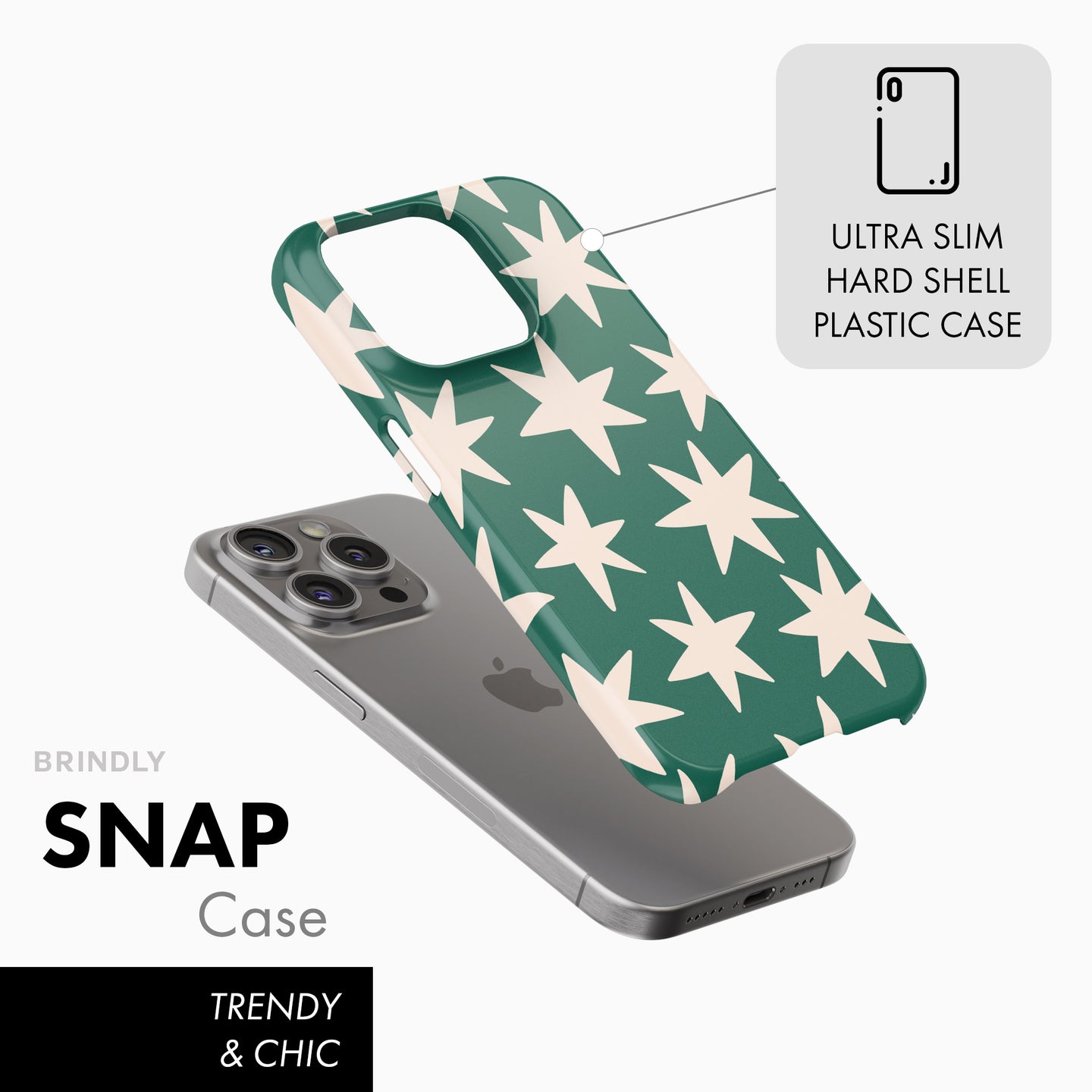 Green Stars - Snap Phone Case