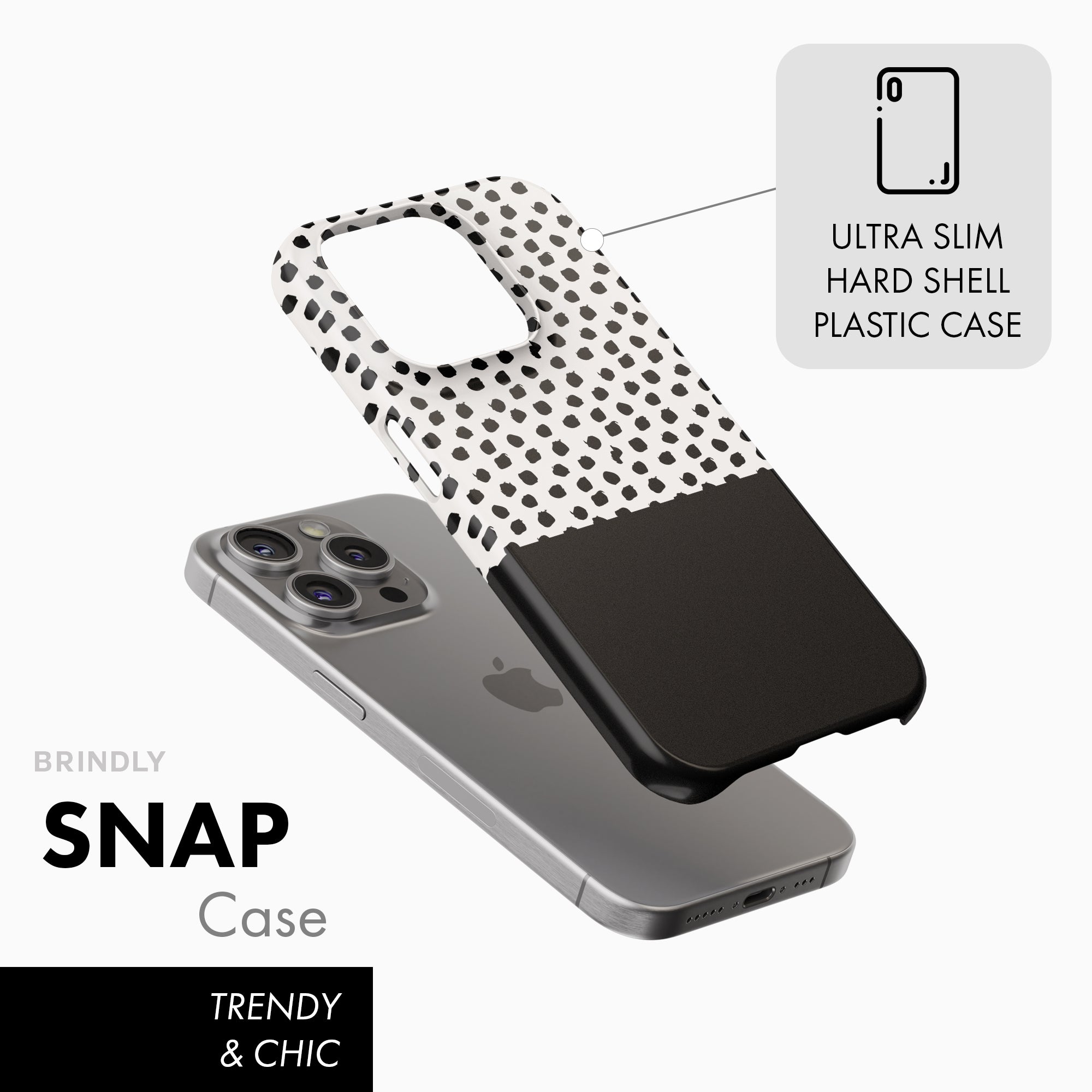 Black Polka Dot - Snap Phone Case