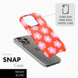 Red with Pink Daisy - Snap Phone Case