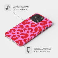 Red & Pink Leopard - Snap Phone Case