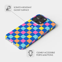 Bright Checkers - Snap Phone Case