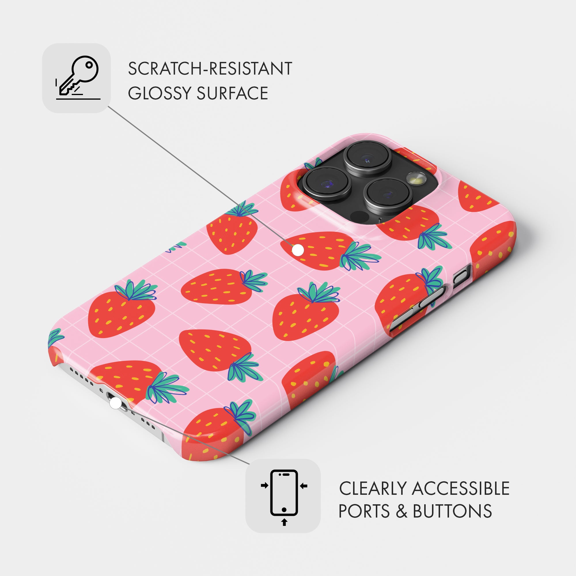 Strawberries - Snap Phone Case