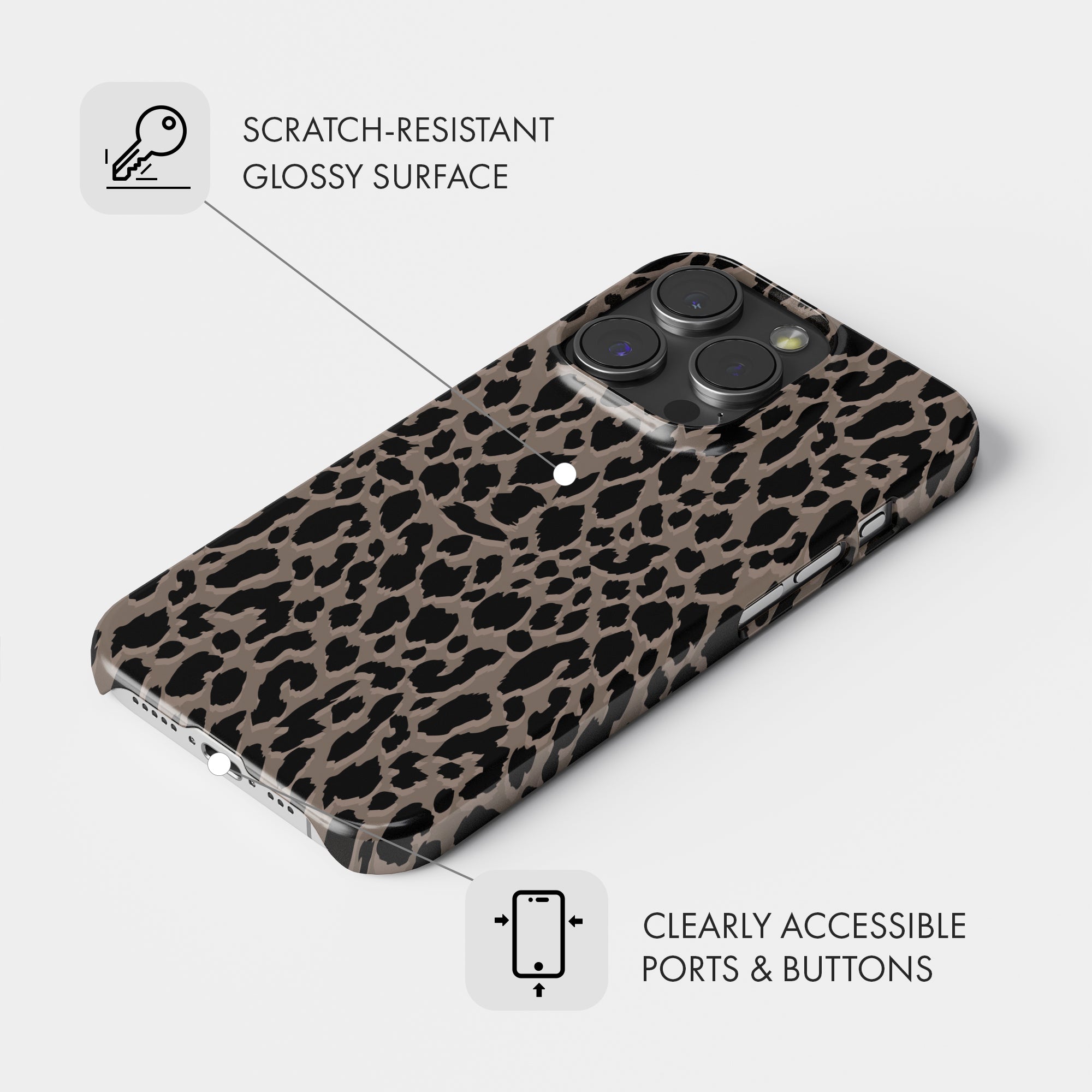 Sheer Leopard - Snap Phone Case