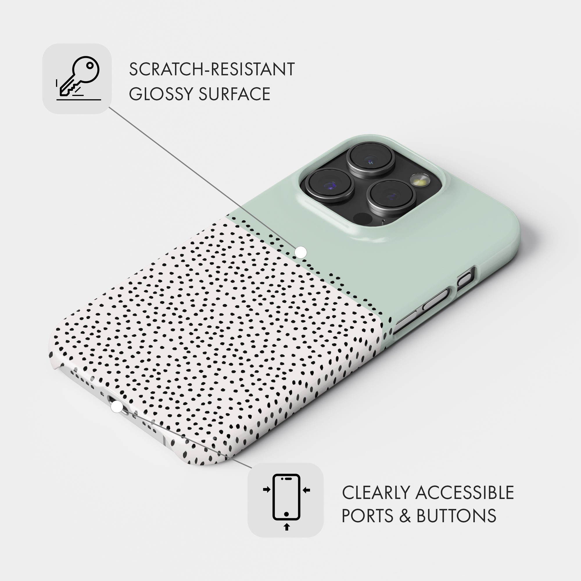 Green Mini Dots - Snap Phone Case