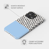 Sky Blue Polka Dot - Snap Phone Case