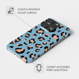 Blue Leopard Print - Snap Phone Case