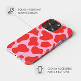 Red & Pink Cow Print - Snap Phone Case