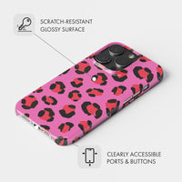 Pink & Red Leopard - Snap Phone Case