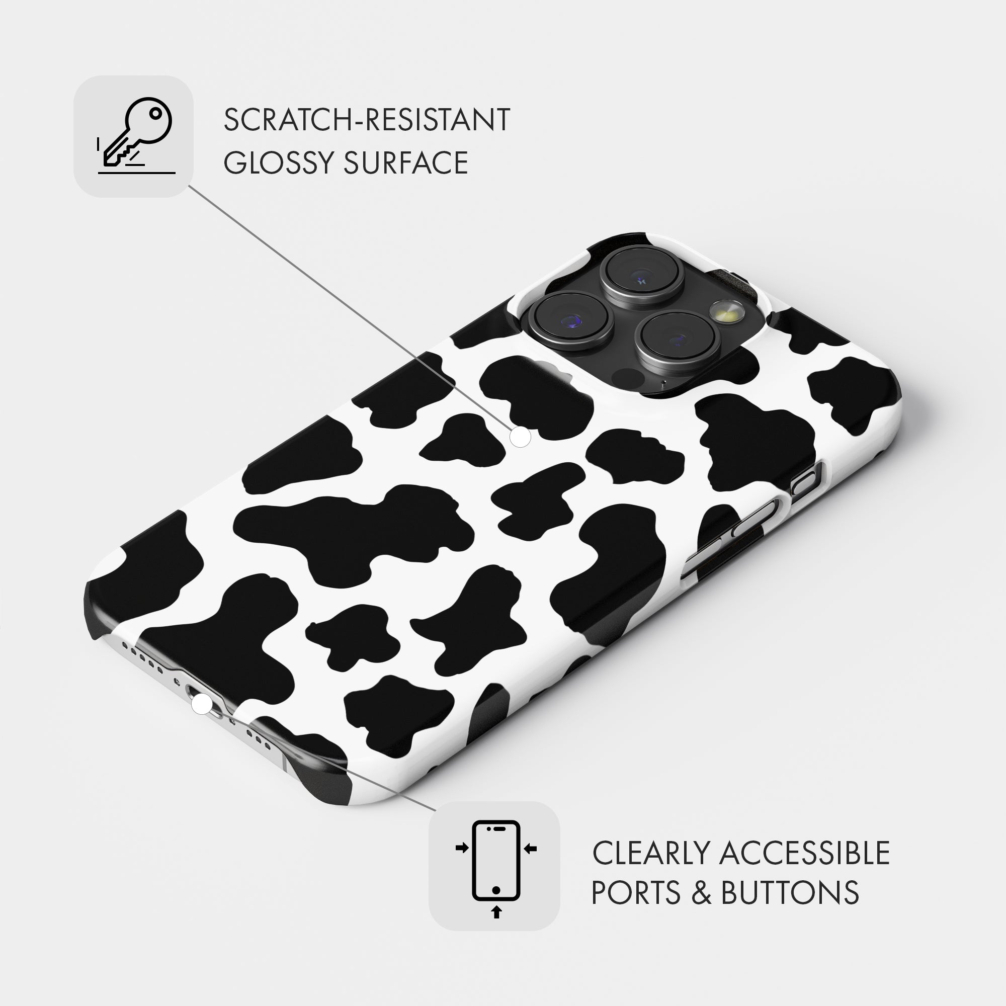 Classic Cow Print - Snap Phone Case