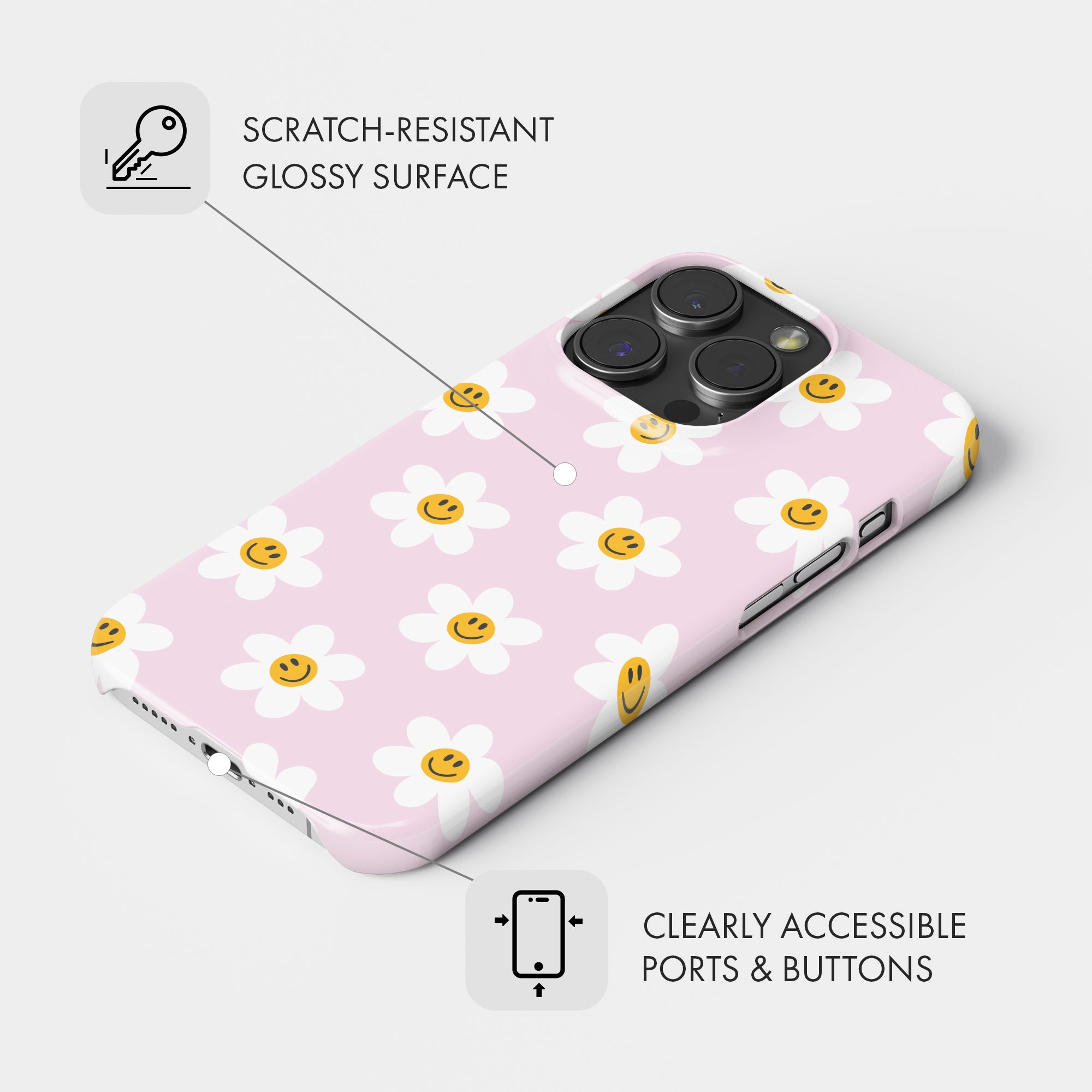 Smiley Daisy - Snap Phone Case