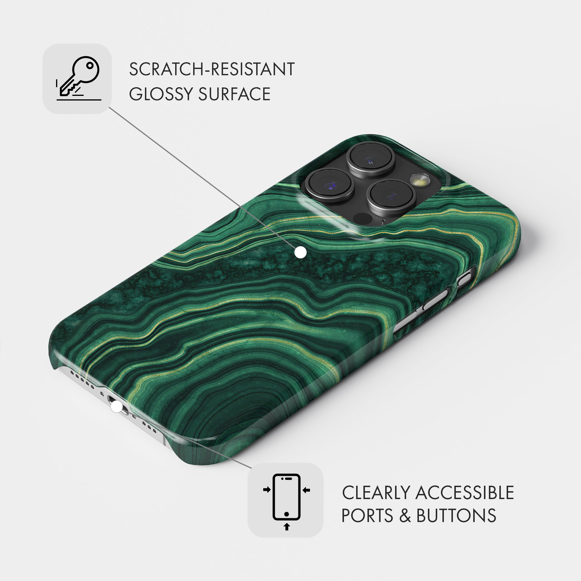 Malachite - Snap Phone Case