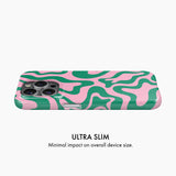 Pink & Green Lines - Snap Phone Case