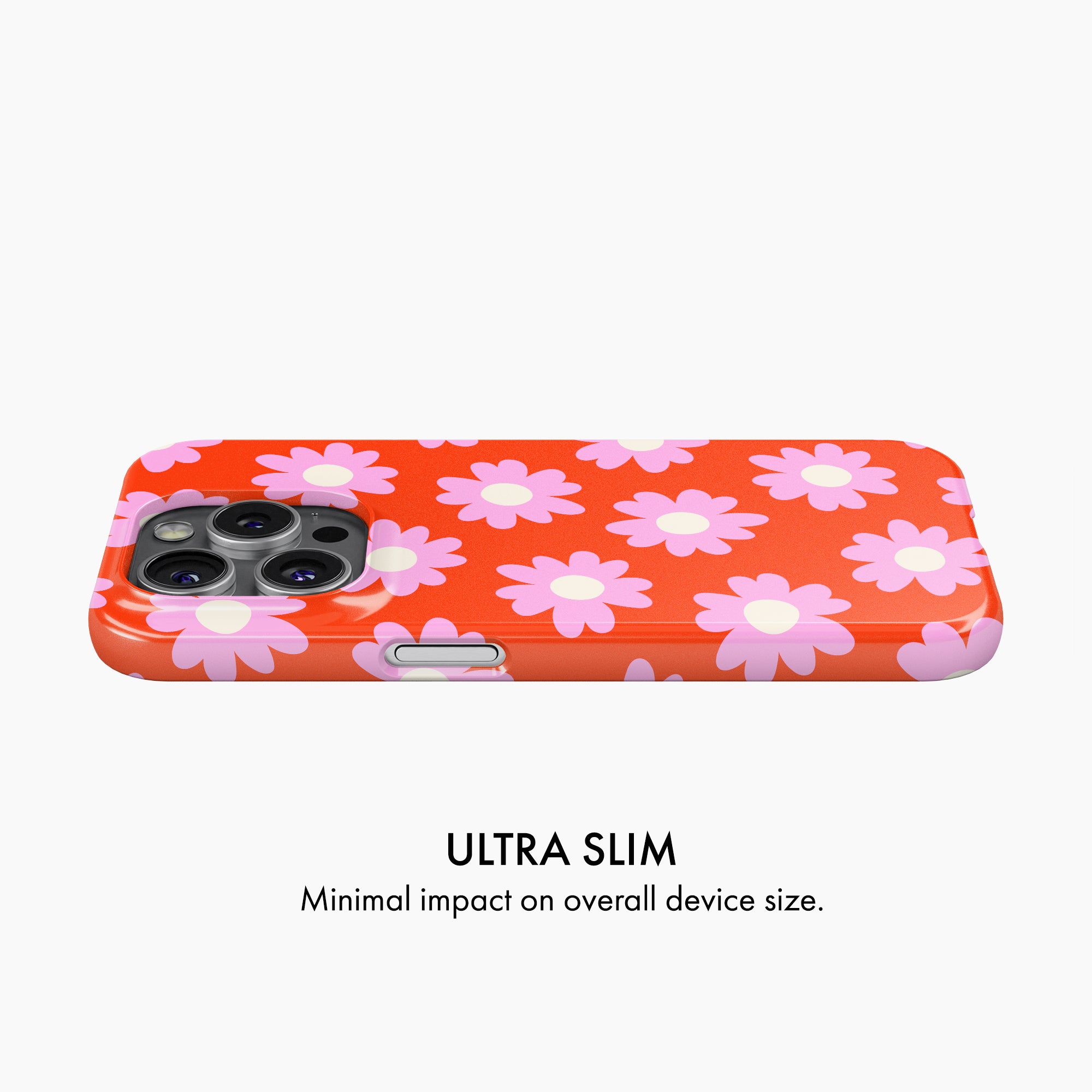 Red with Pink Daisy - Snap Phone Case