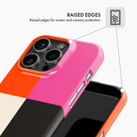 Pink, Orange, Black & Cream - Snap Phone Case