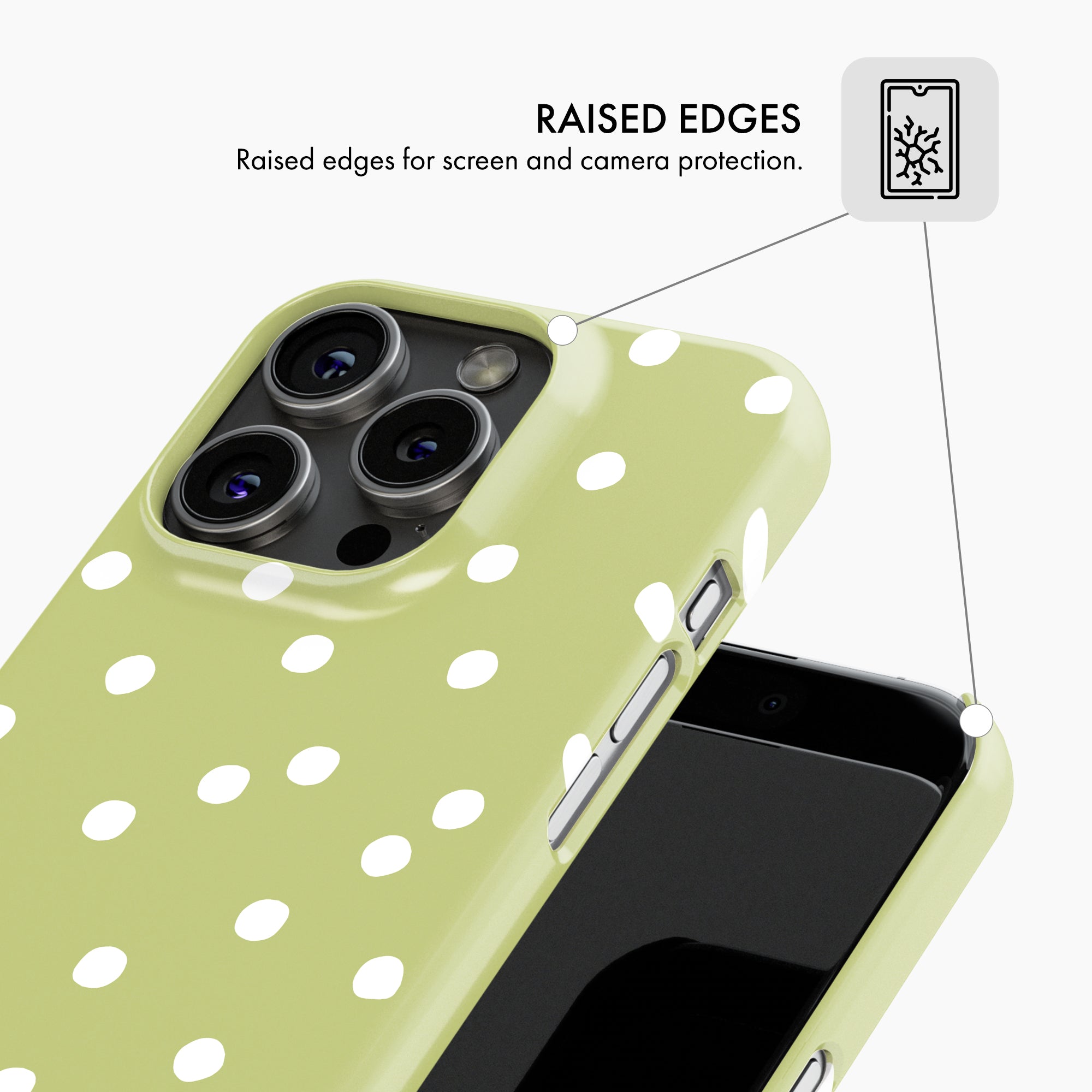 Lime Polka Dot - Snap Phone Case