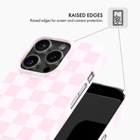 Pastel Pink Check - Snap Phone Case