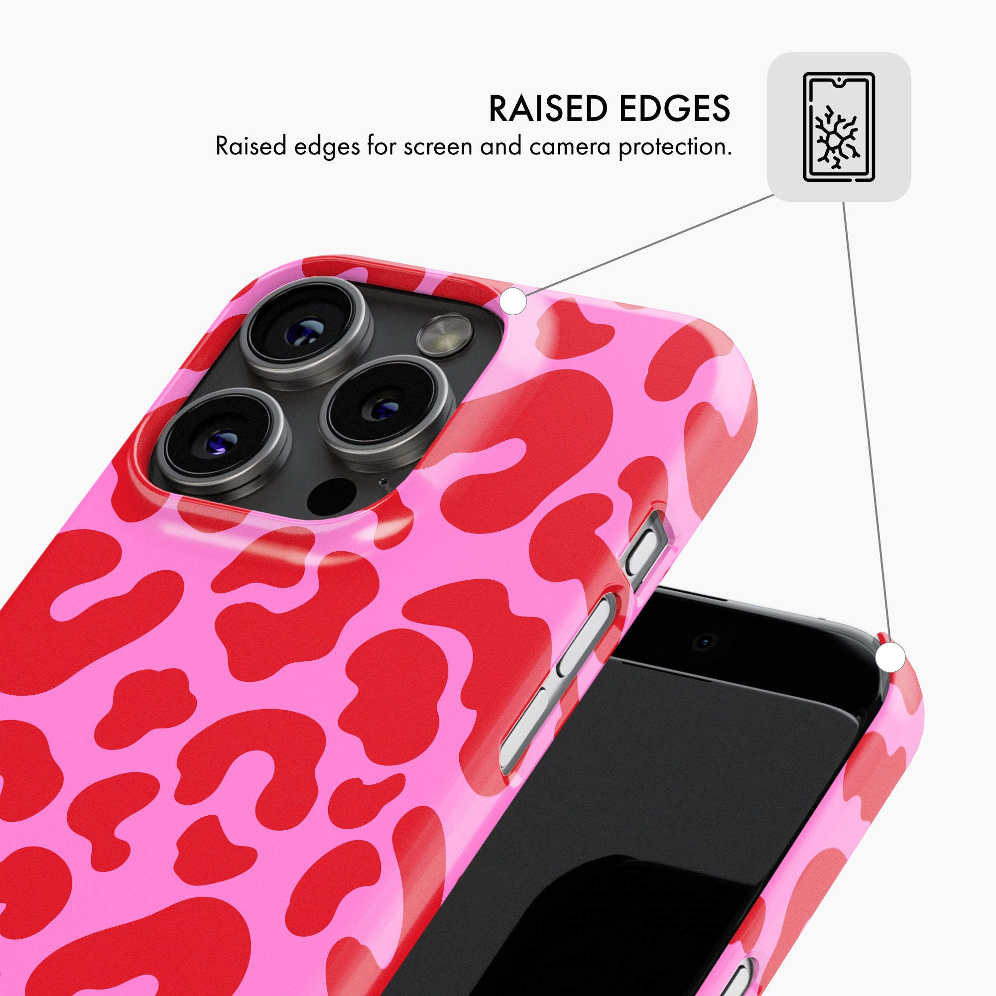 Red & Pink Leopard - Snap Phone Case