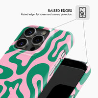 Pink & Green Lines - Snap Phone Case