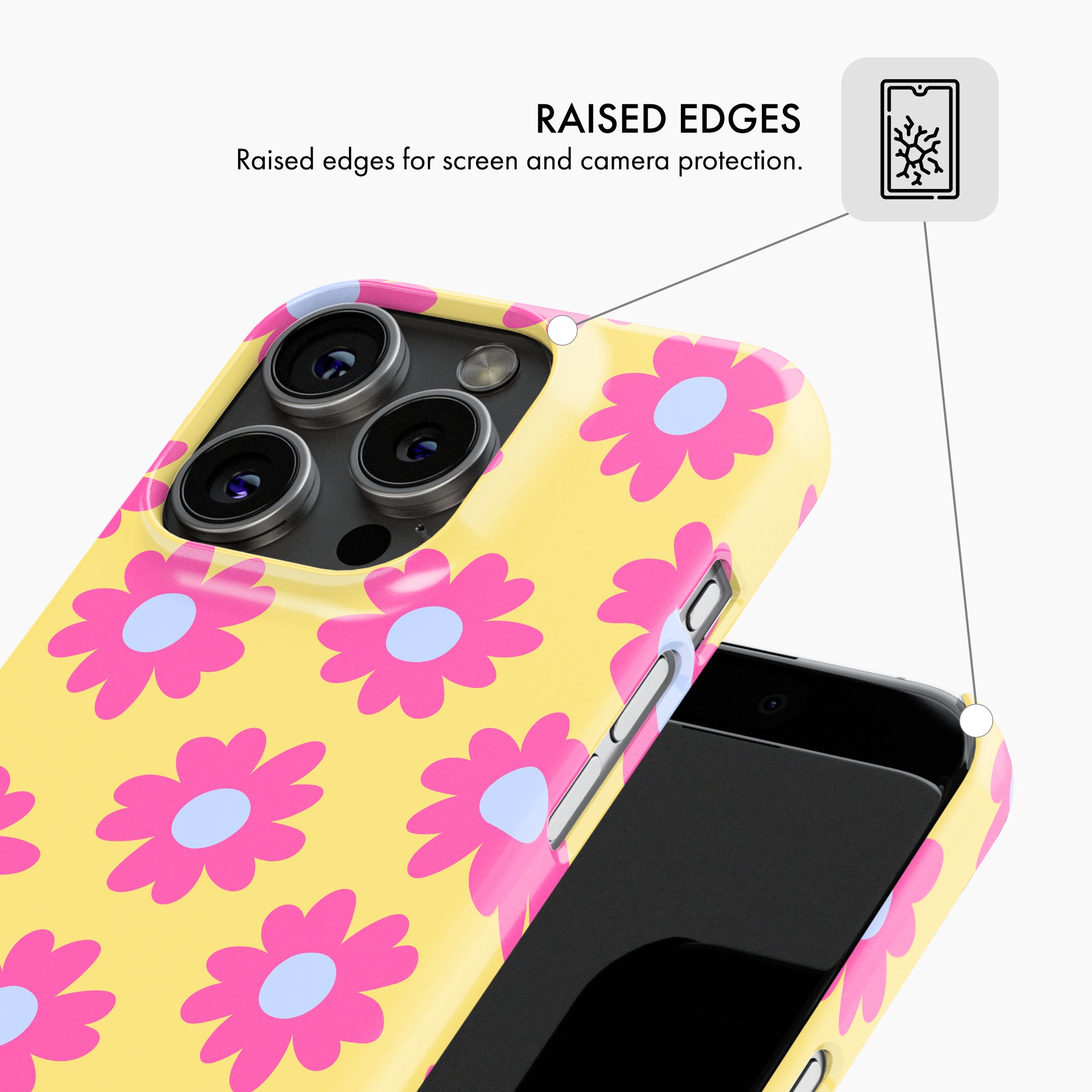 Pink & Yellow Daisy - Snap Phone Case