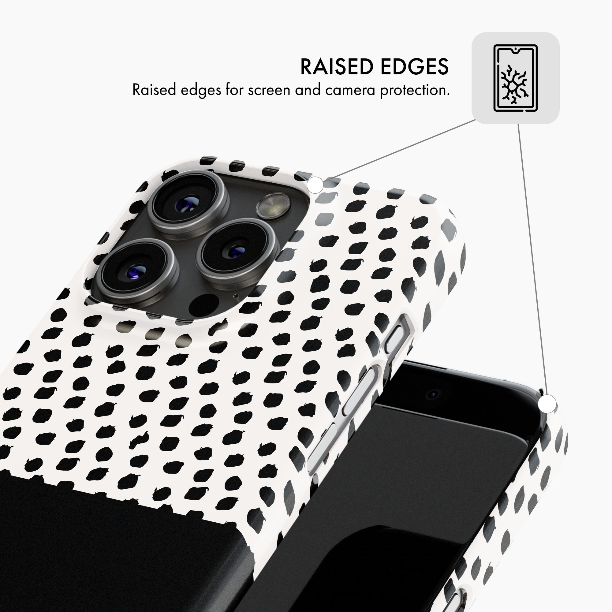 Black Polka Dot - Snap Phone Case