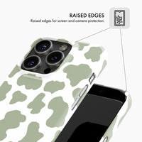 Sage Cow Print - Snap Phone Case