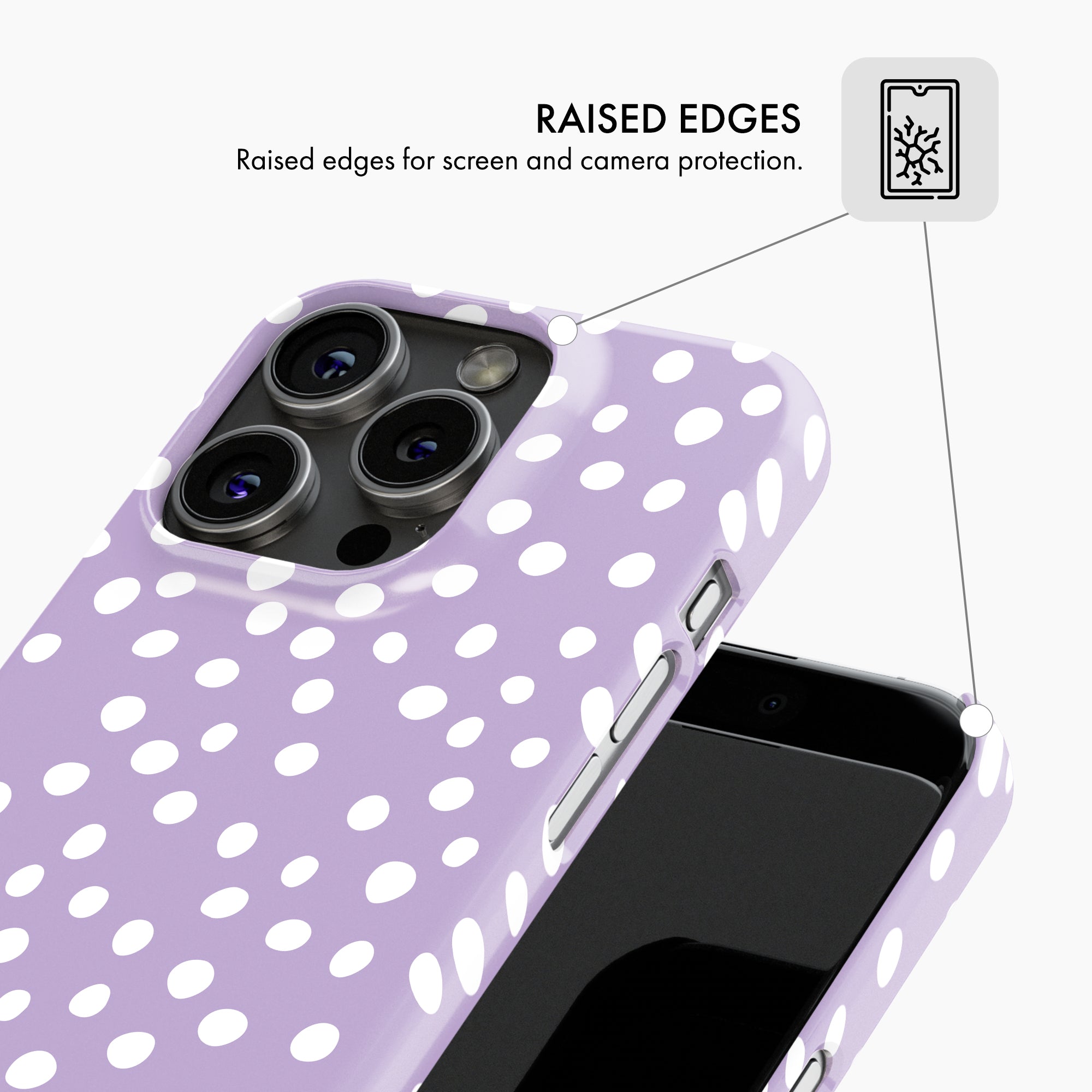 Lilac Polka Dot - Snap Phone Case