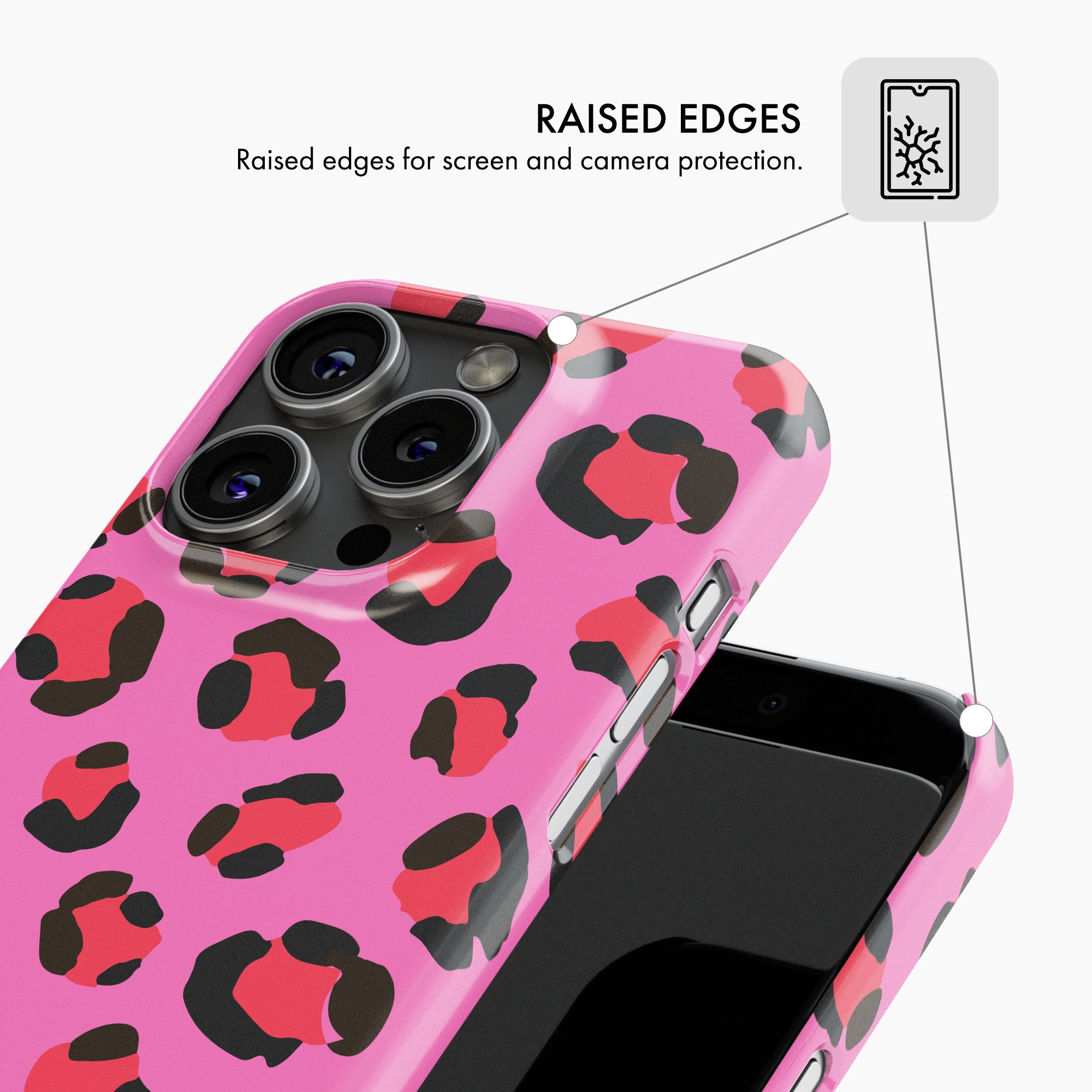 Pink & Red Leopard - Snap Phone Case