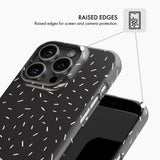 Black & White Speckled - Snap Phone Case