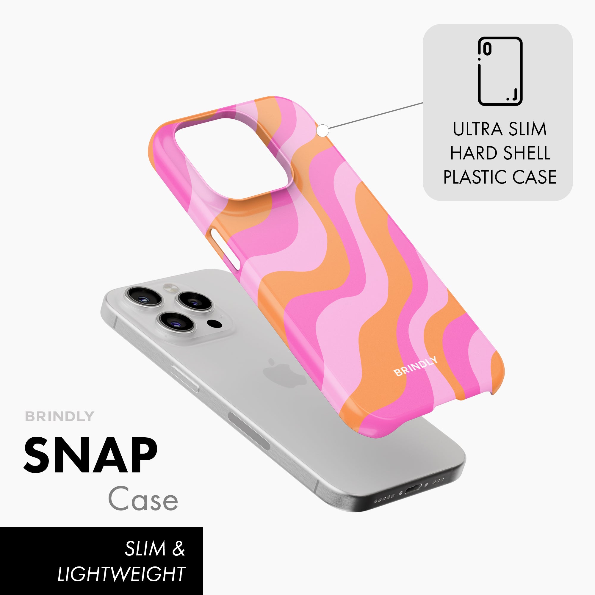 Pink Orange Wave - Snap Phone Case